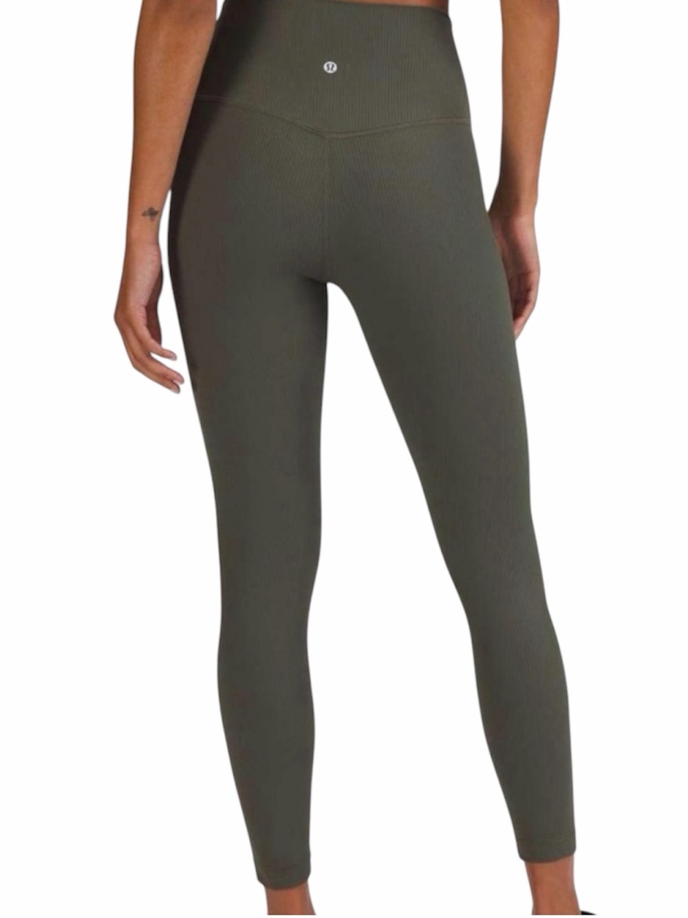Lululemon Align™ High-Rise Ribbed Pant 25" in Army Green Size 6 - Picture 2 of 4